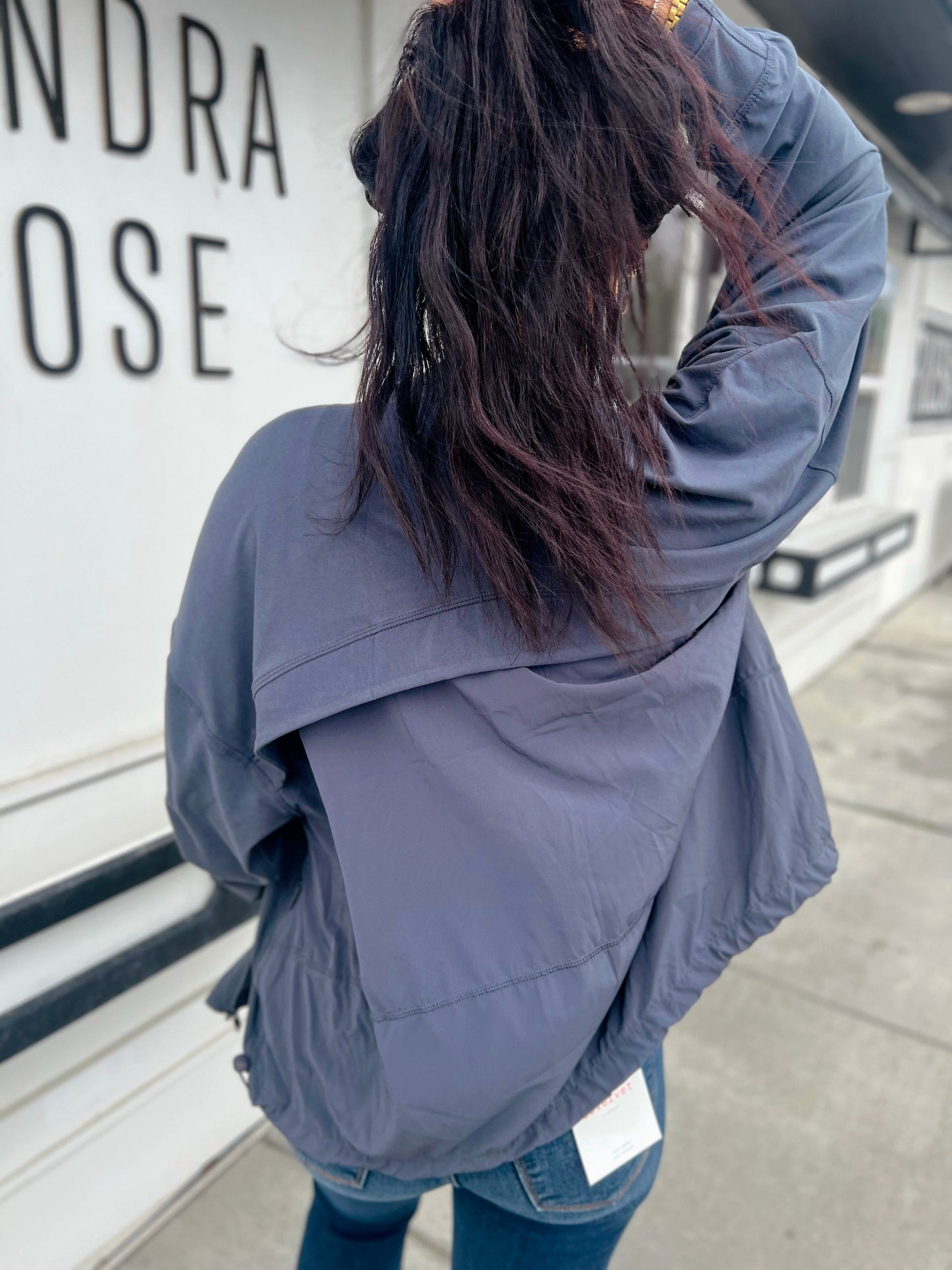 Just Butter Oversized Active Jacket- Charcoal
