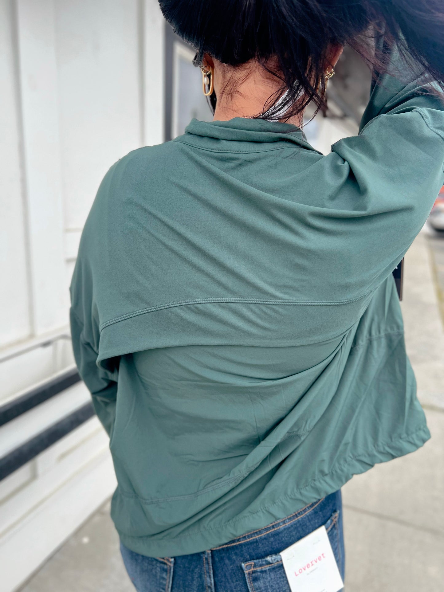 Just Butter Oversized Active Jacket- Dk Forest