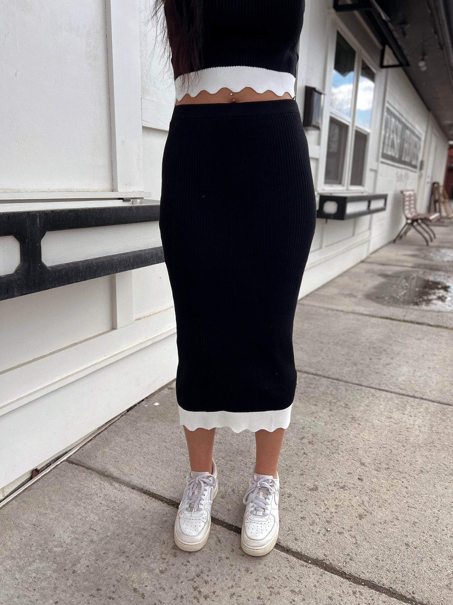 Audrey Tulip Set- BLK/White