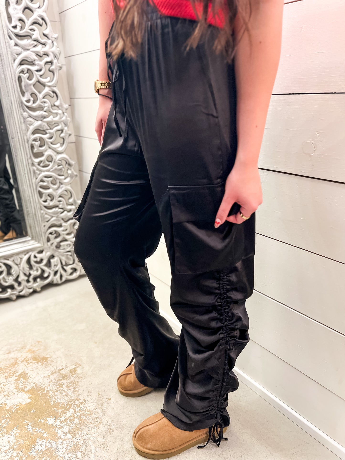 Smokeshow Satin Cargo Pant