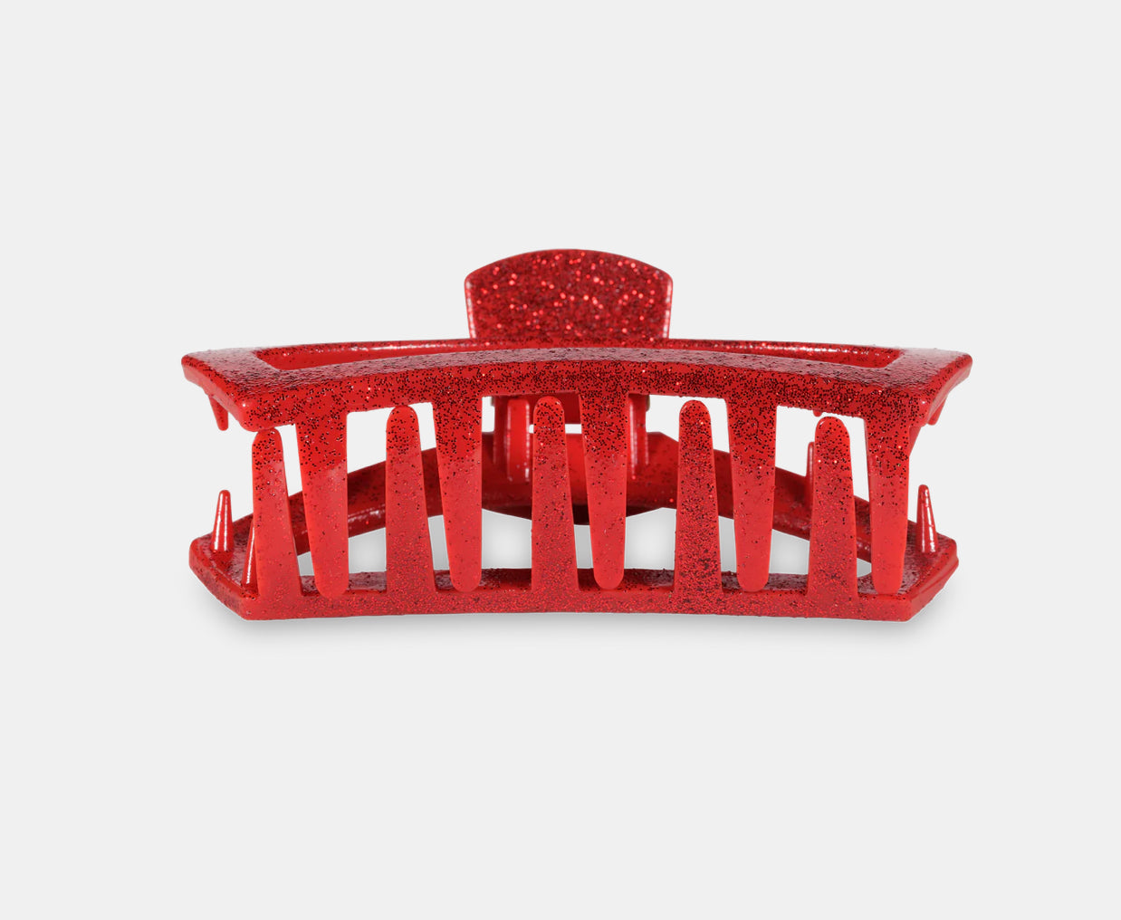 Open Red Glitter Tiny Clip