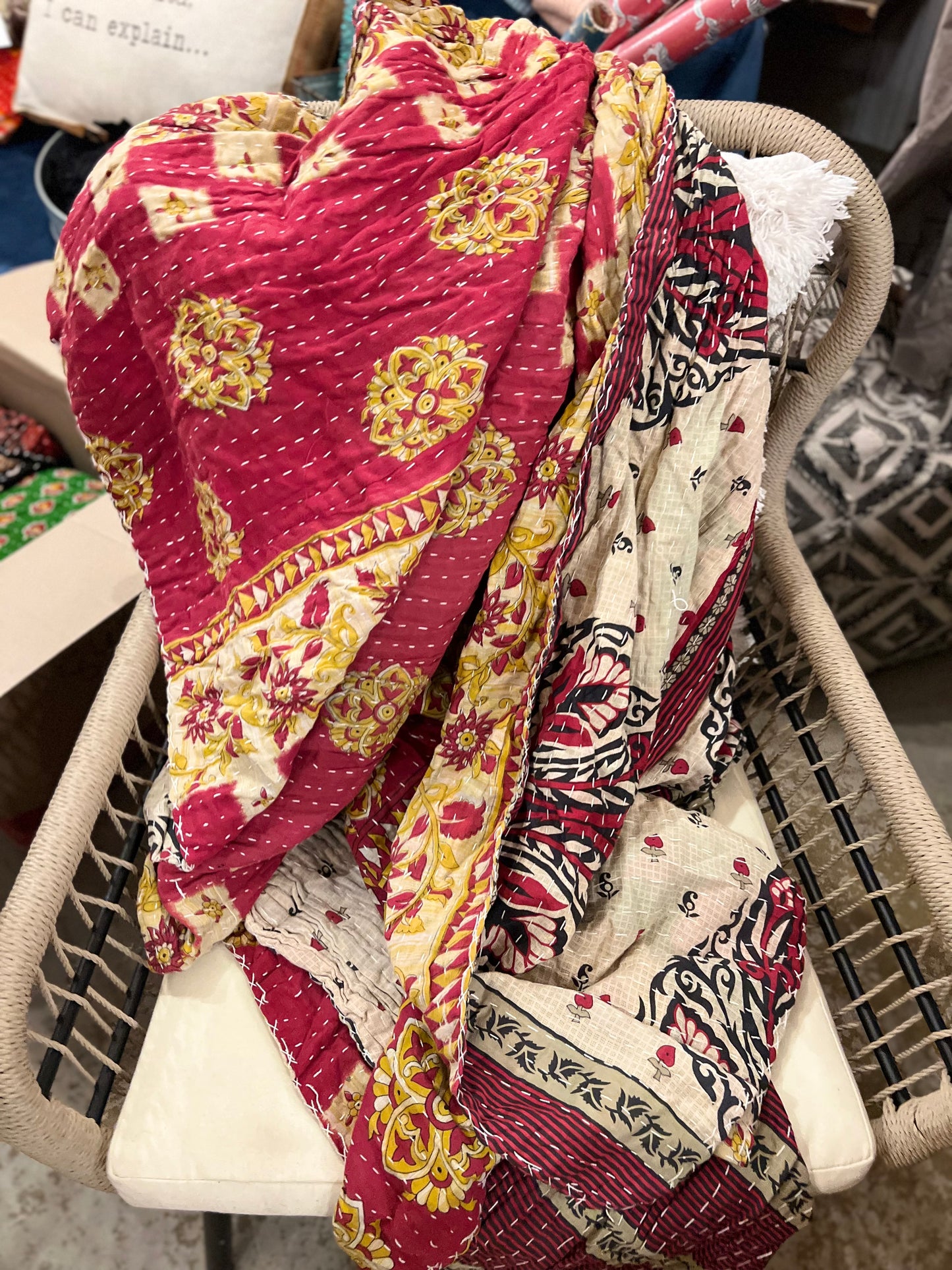 Kantha Throw Blankets- NEW Patterns