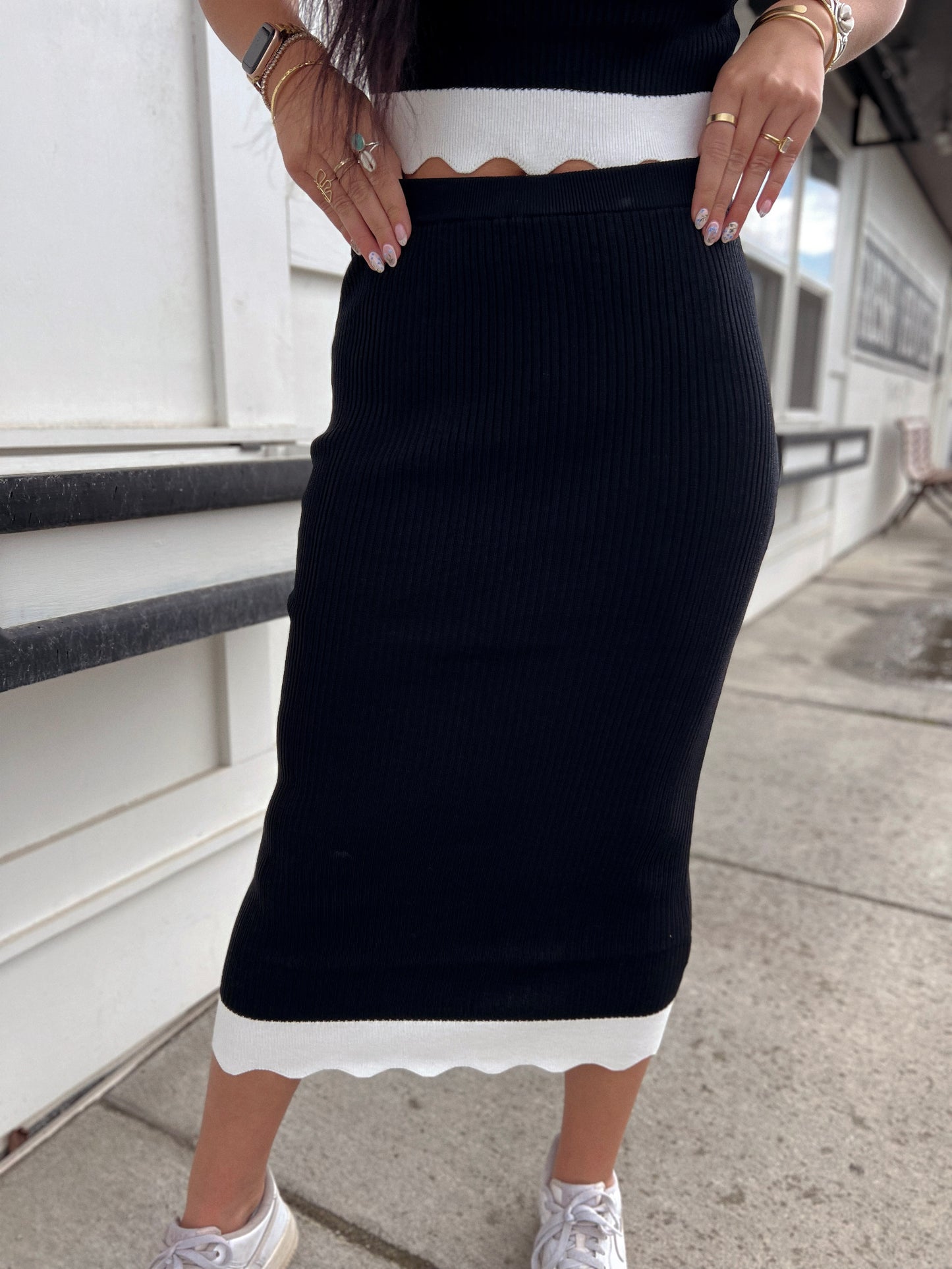 Audrey Tulip Set- BLK/White