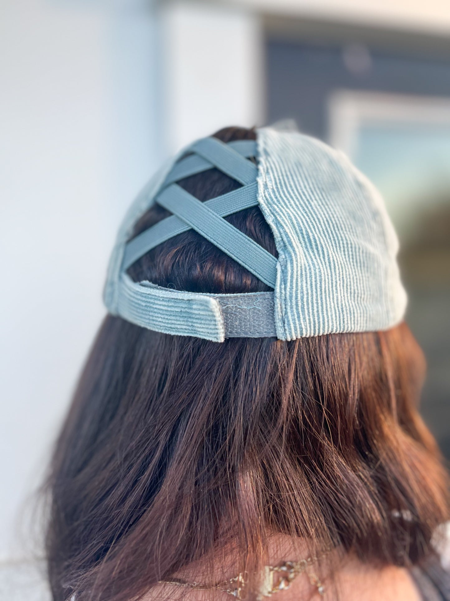 CC Stone Washed Corduroy Cap- Teal Grey