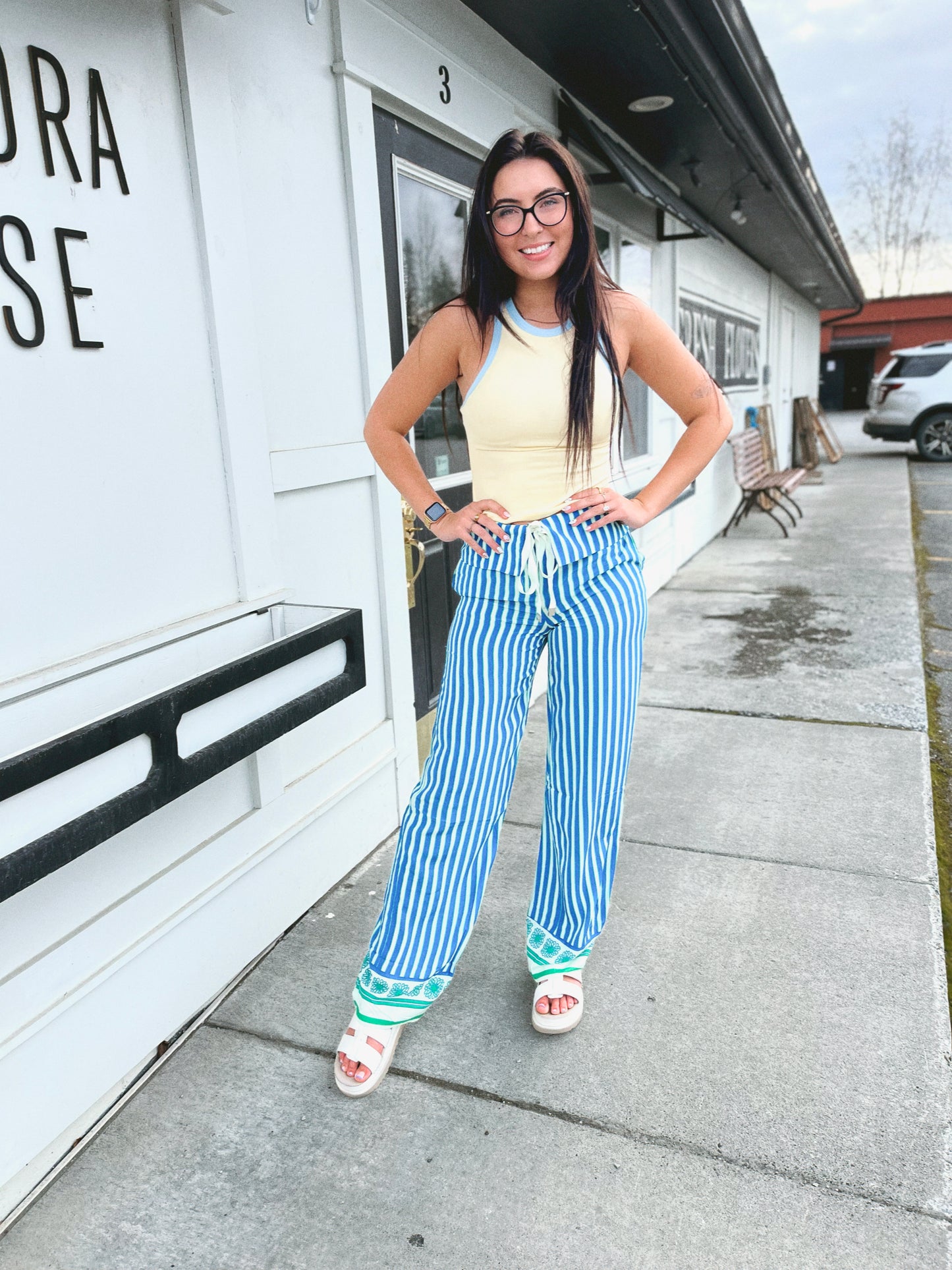Fiona Tank- Butter Lt Blue