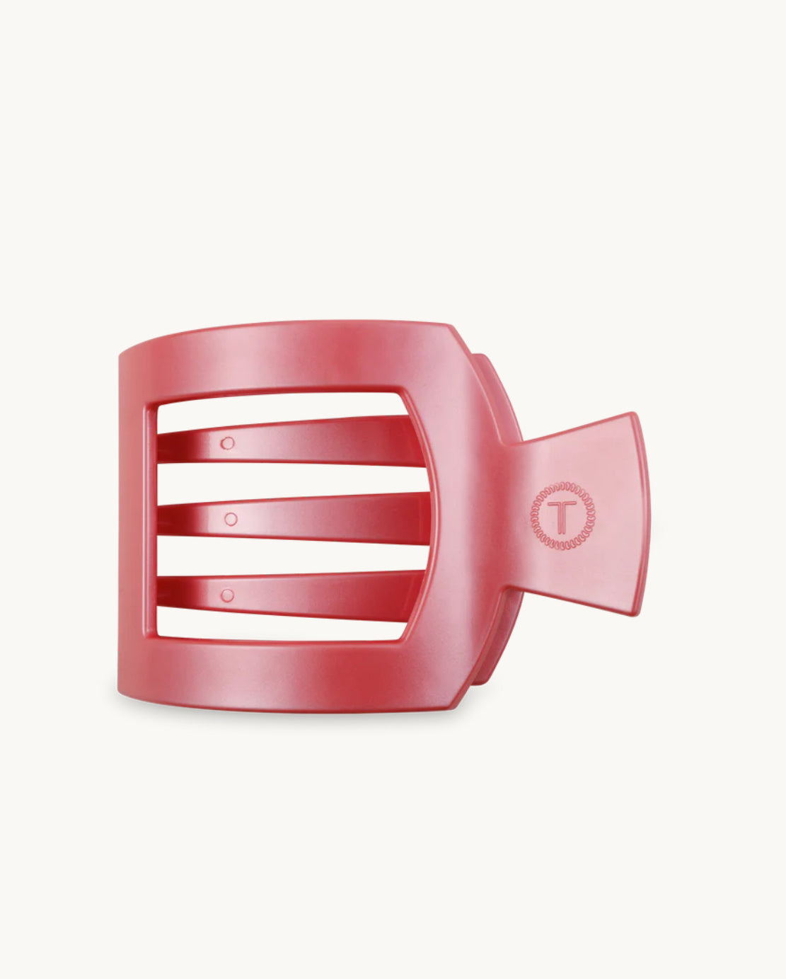Calming Coral Medium Flat Square Hair Clip