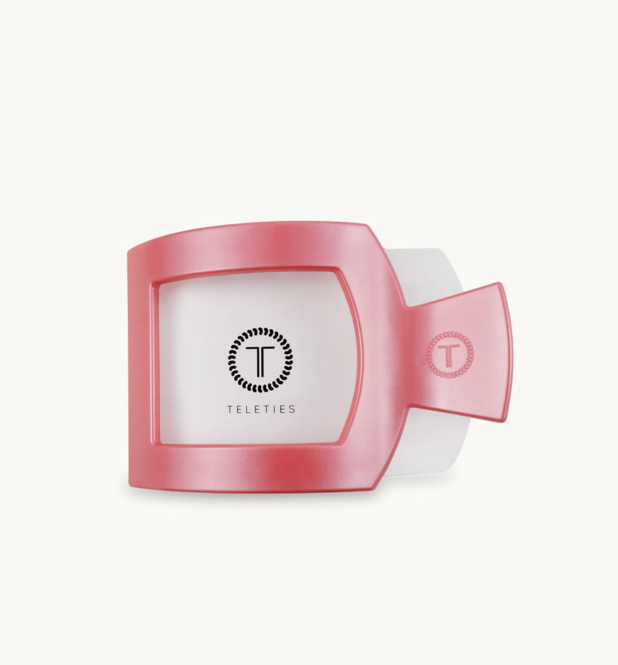 Calming Coral Medium Flat Square Hair Clip