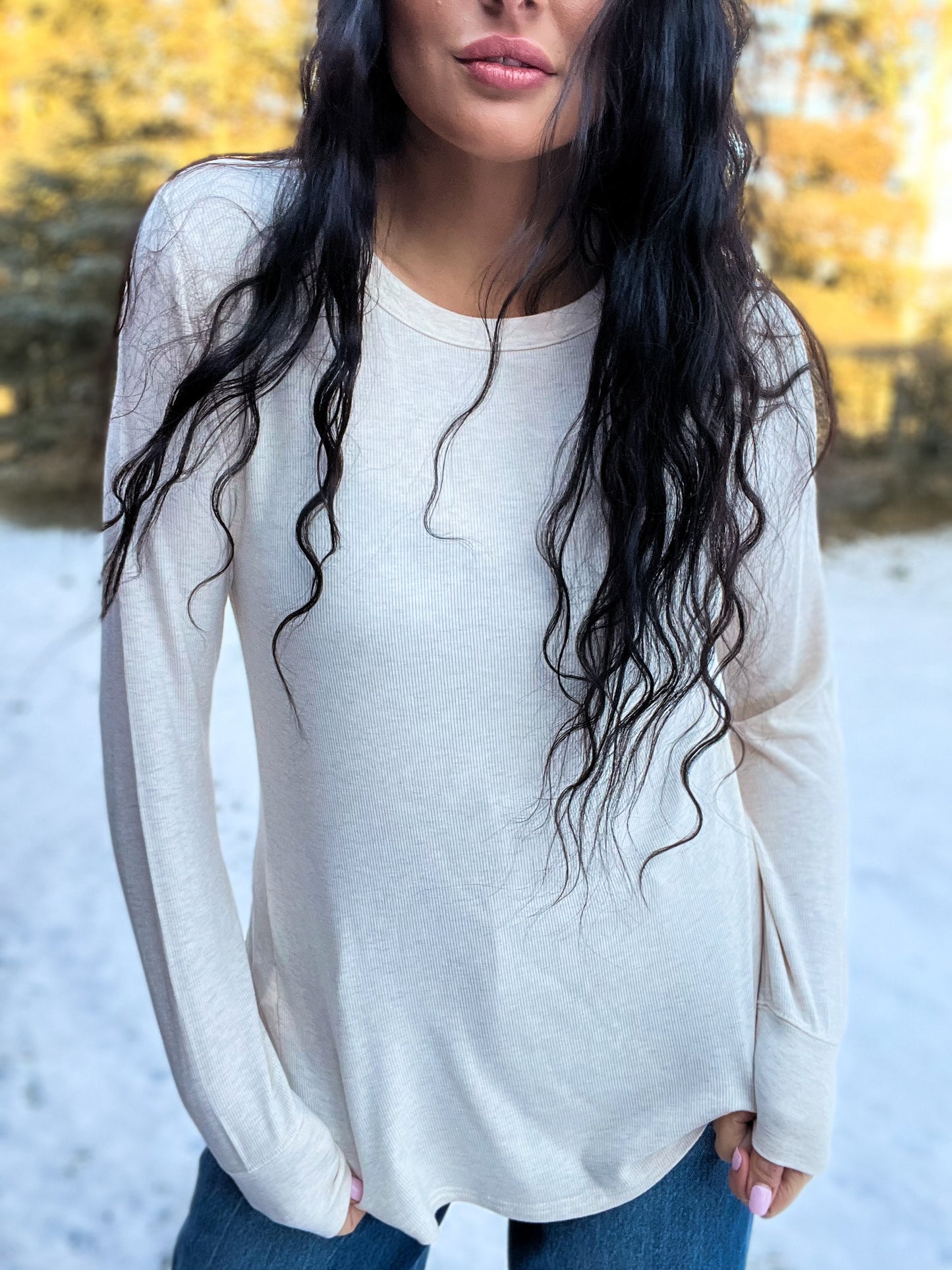 Stacy Top- Pink Oatmeal