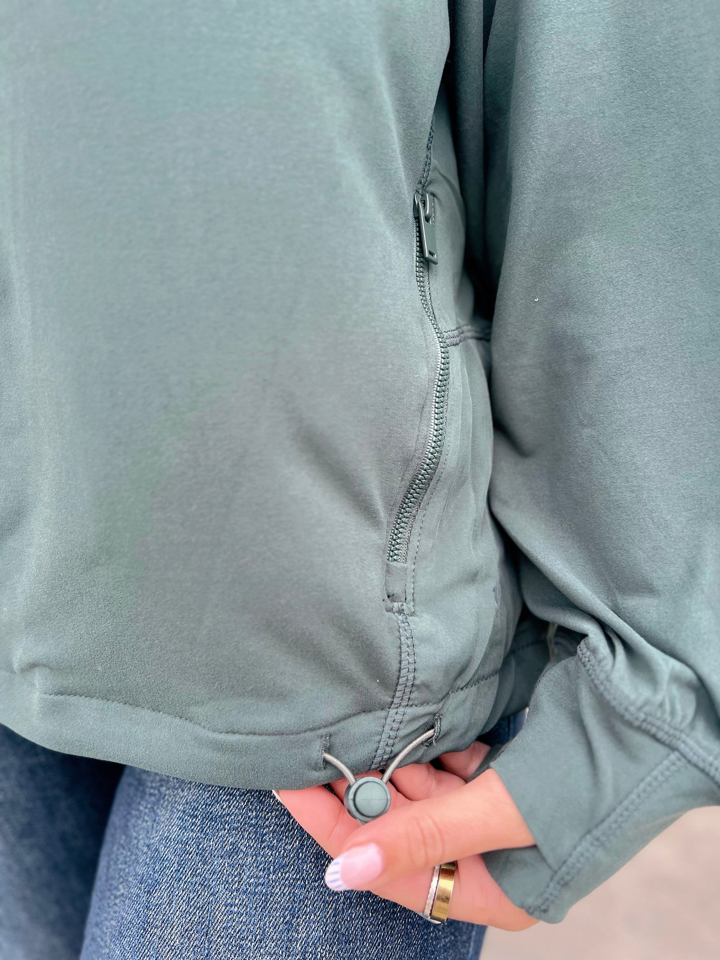 Just Butter Oversized Active Jacket- Dk Forest