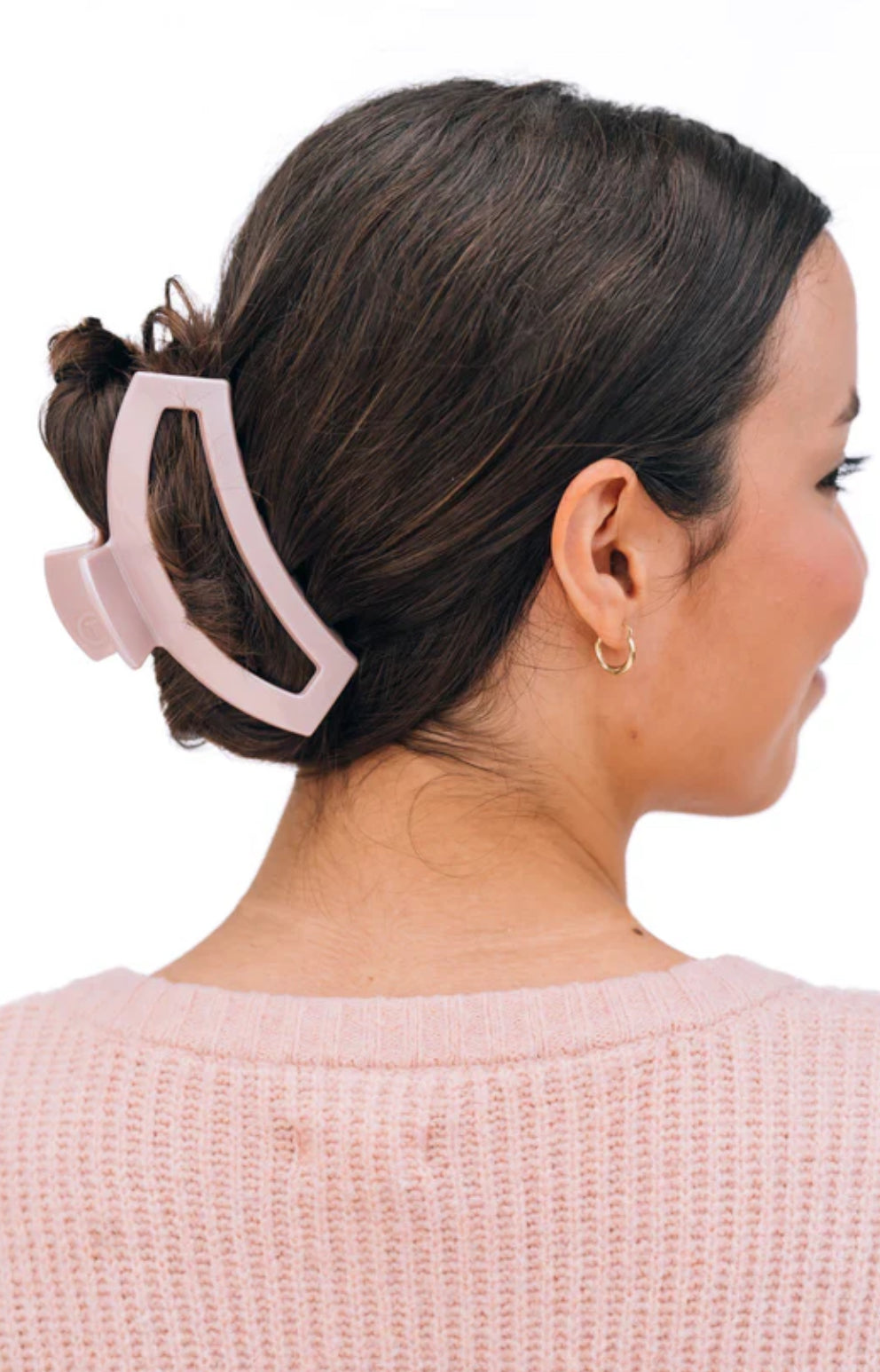 Open Pearly Pink Large Claw Hair Clip
