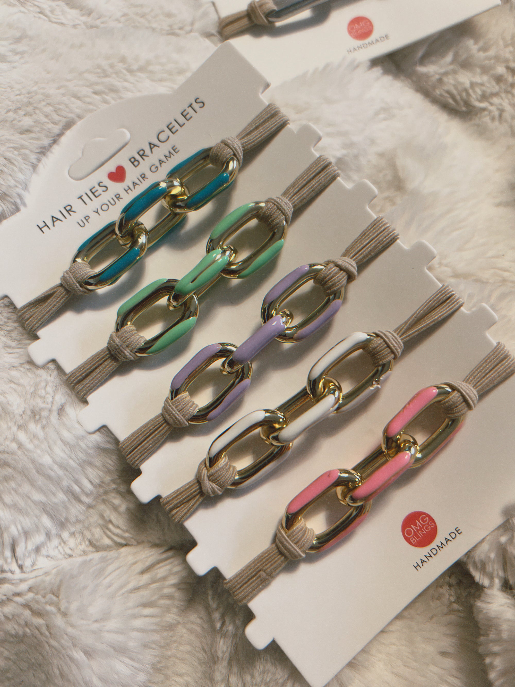 Metal Hair Ties & Bracelets Set- More Colors