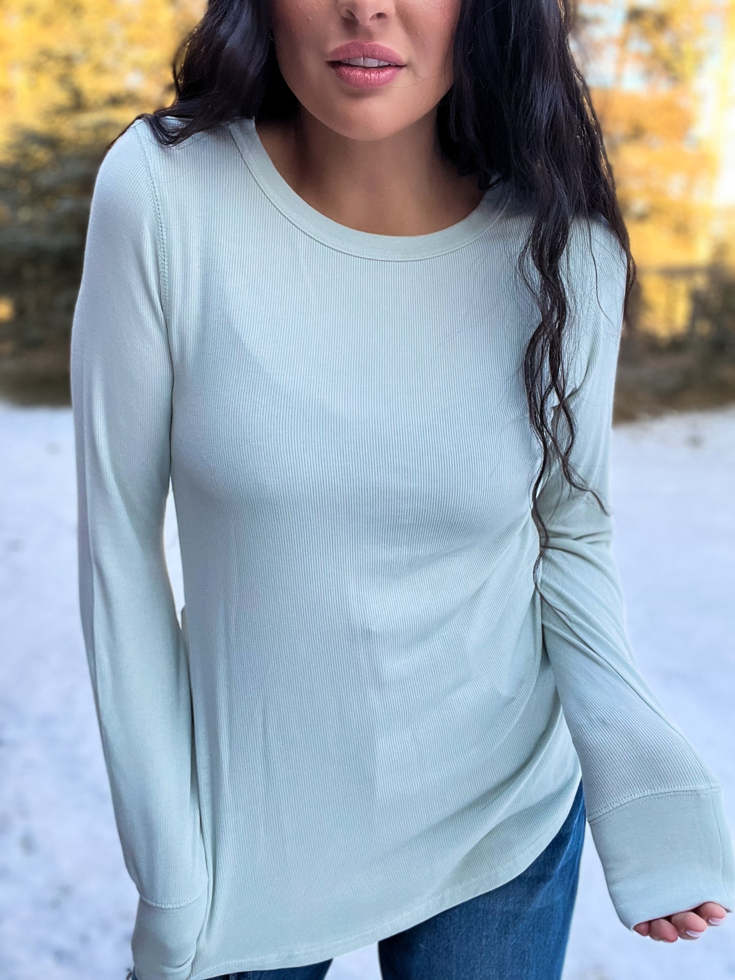 Stacy Top- Aqua Mist