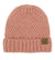 CC Criss Cross Pattern Cuff Beanie- Dark Rose