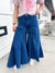 Nola Pleated Detail Wide Leg Denim