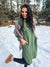 The Kendra Soft & Fuzzy Waffle Jacket- Forest Green