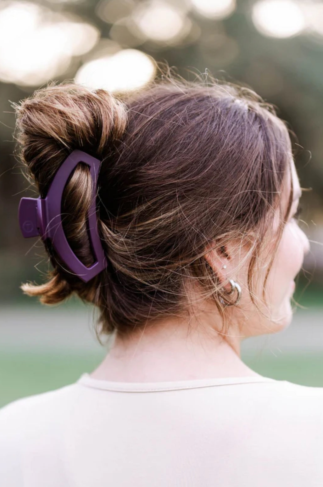 Open Burgundy Bliss Large Hair Clip