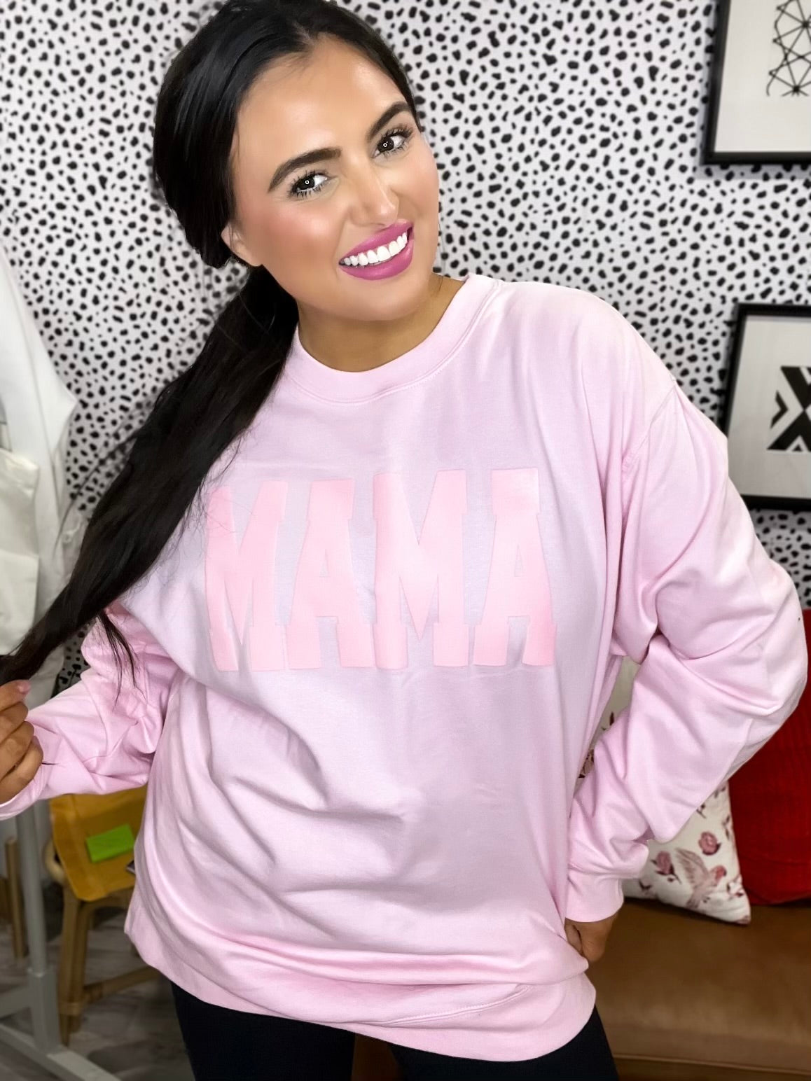 Mama Puff Light Pink Pullover