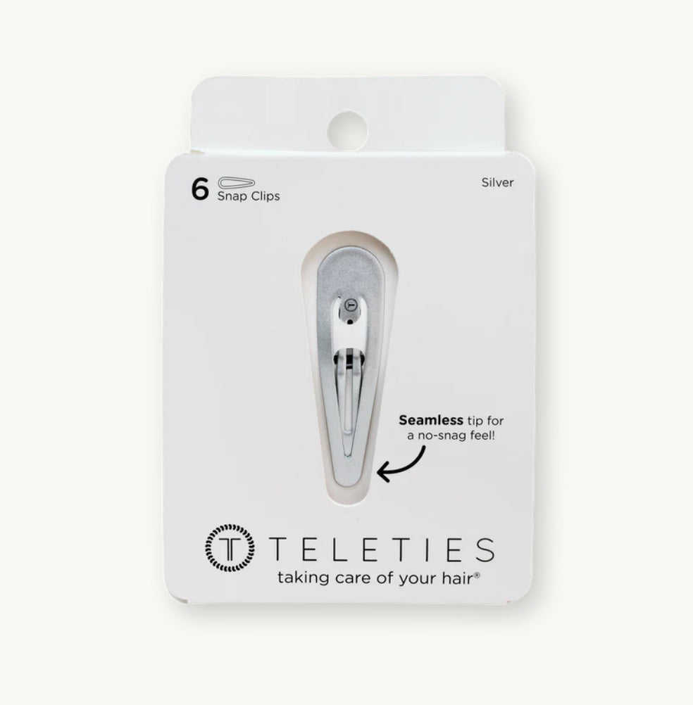 Teleties Silver Snap Clips