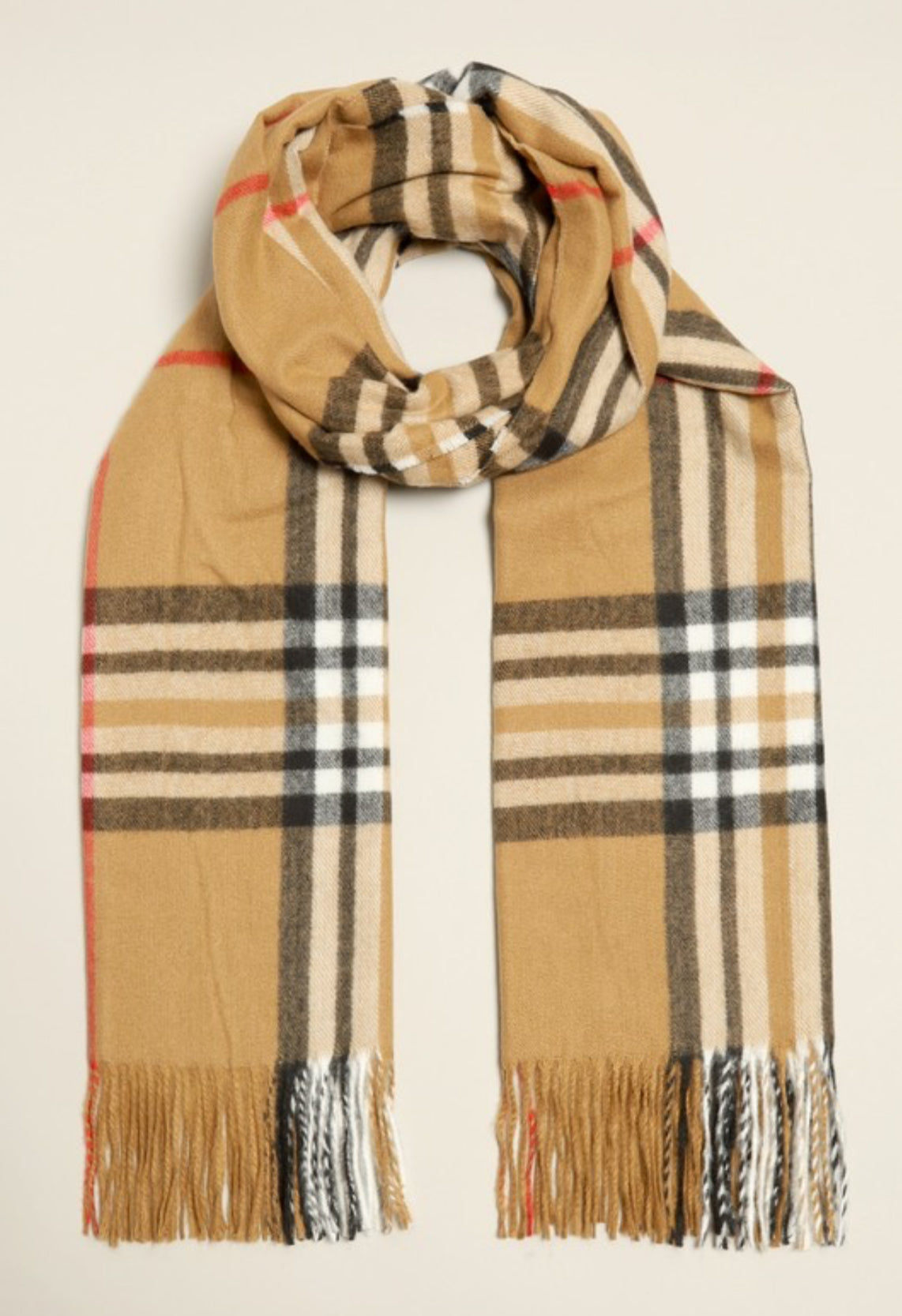 Cashmere Feel Plaid Scarf- Dasher