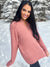 Ava Half Zip Sweater Dress- Rose