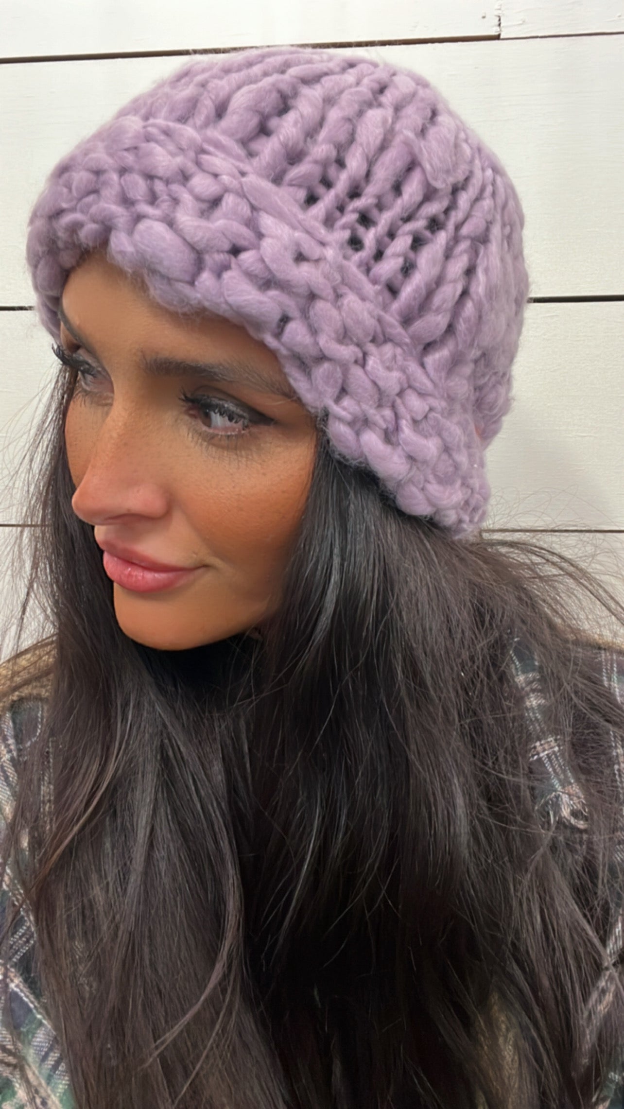 Abby Vintage Knitted Hat- Lavender Haze