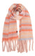 C.C Multi Color Stripe Woven Scarf- Rose