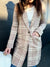 Kenzie Coat- Beige Ivory Plaid