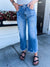 Brekken HW Side Slit Ankle Flare Jean