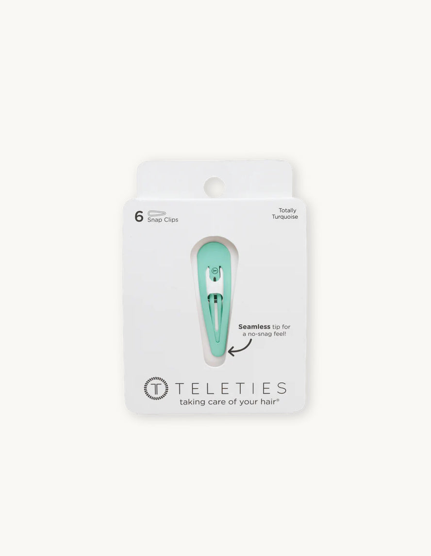 Teleties Totally Turquoise Snap Clips