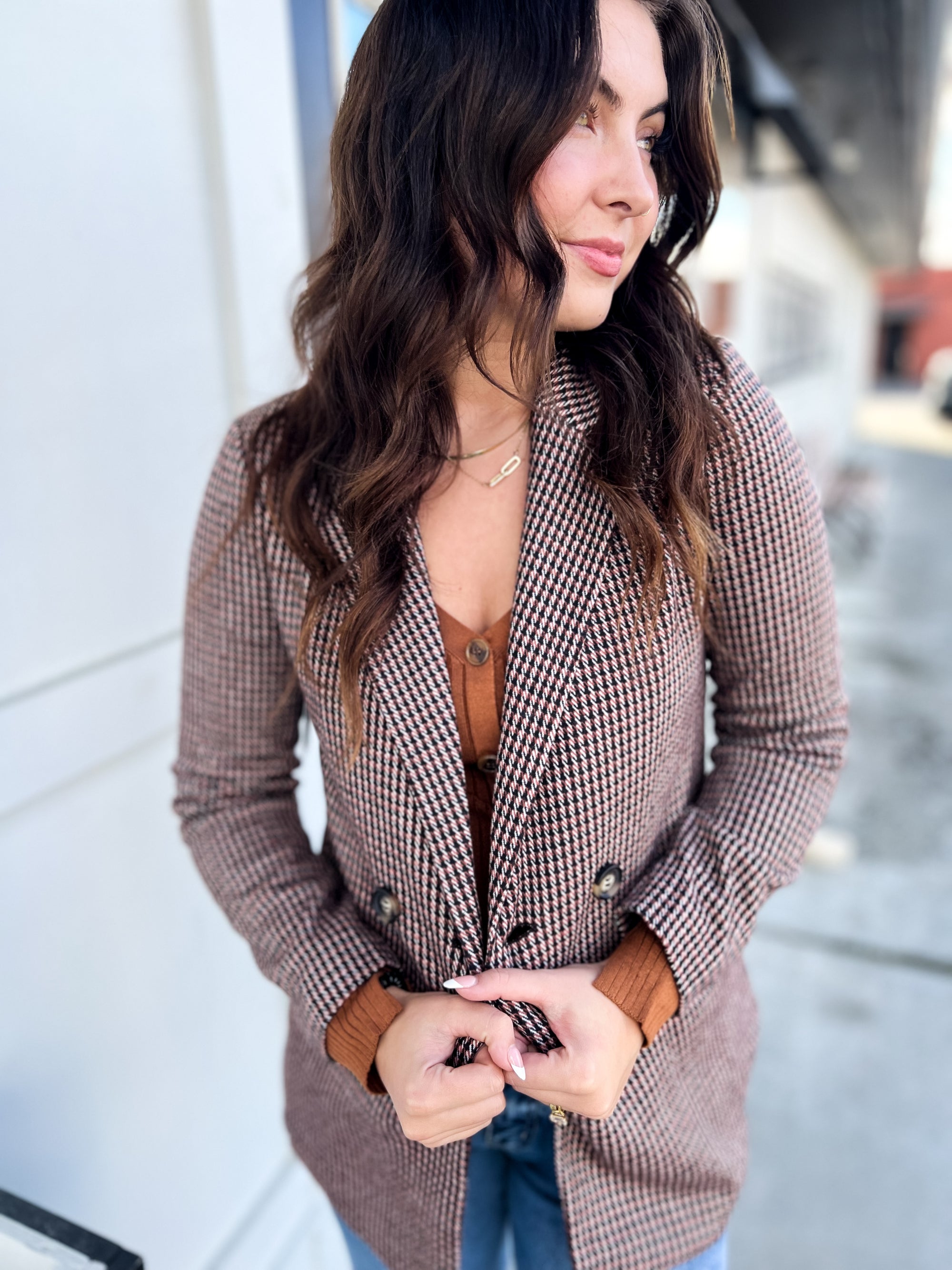 Total Business Plaid Blazer