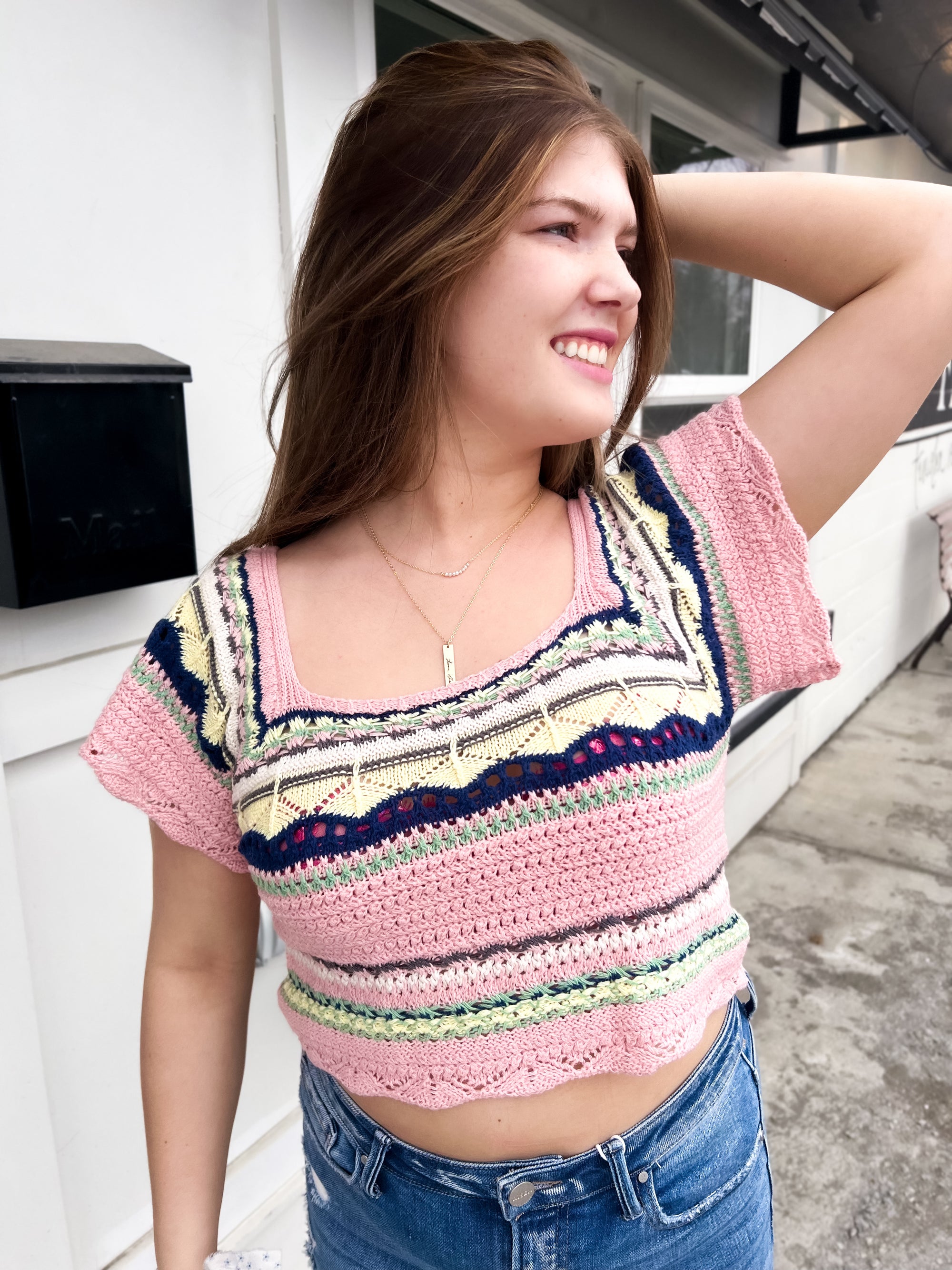 Megan Crochet Crop Top