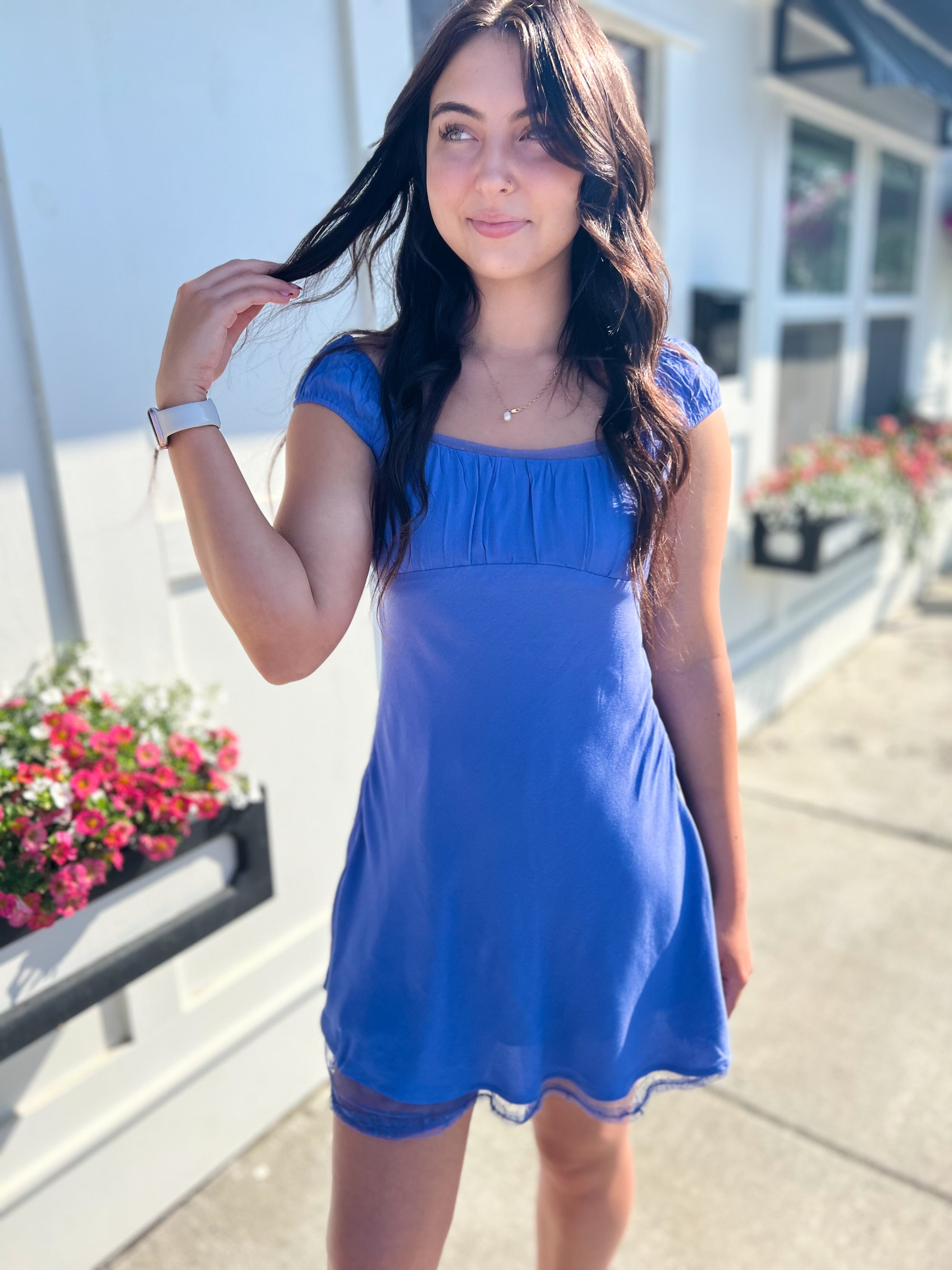 Krissy Mini Dress- Indigo