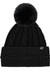 CC Pearl Rhinestone Embellished Pom Beanie- BLK