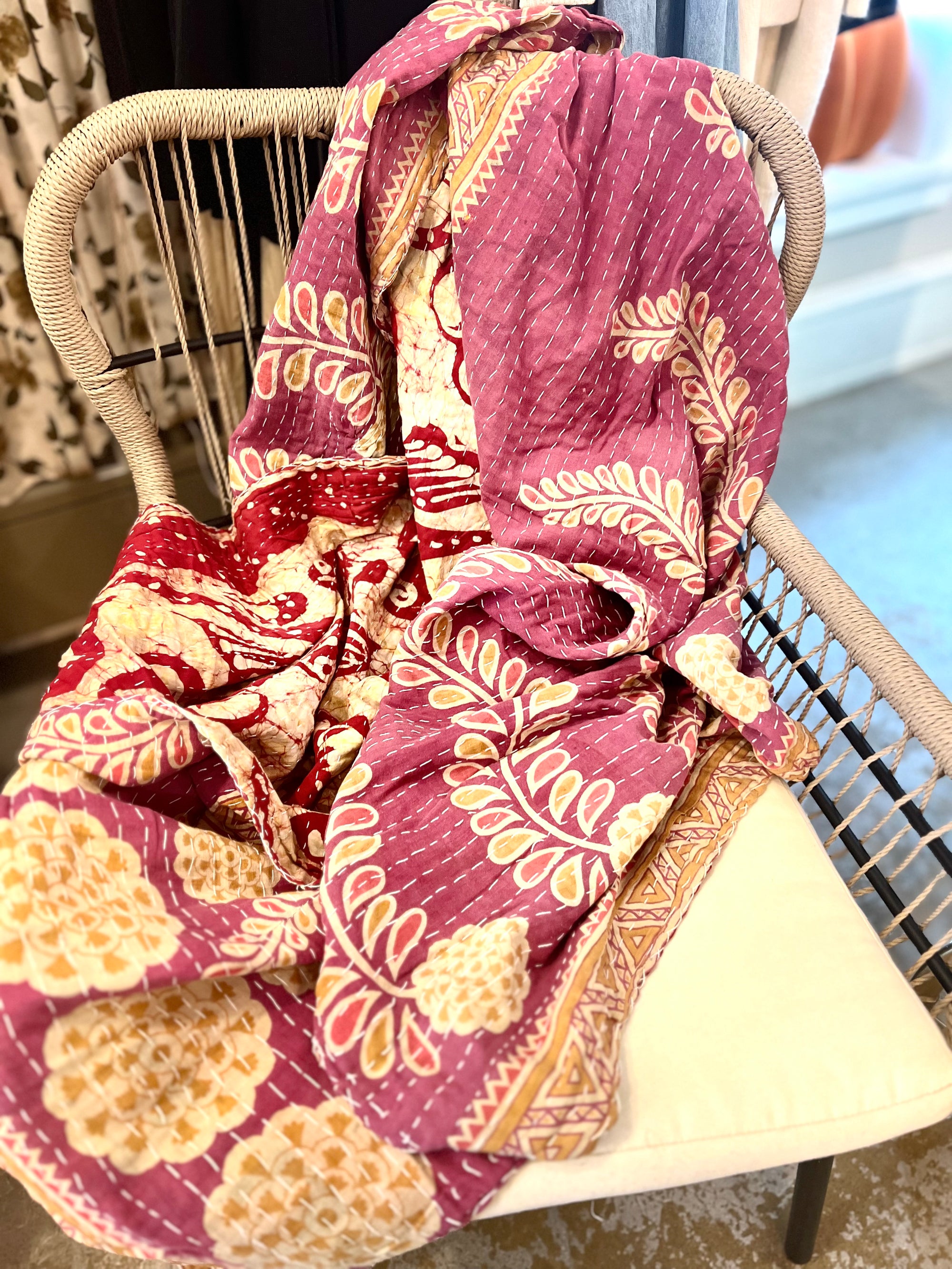 Kantha Throw Blankets- NEW Patterns