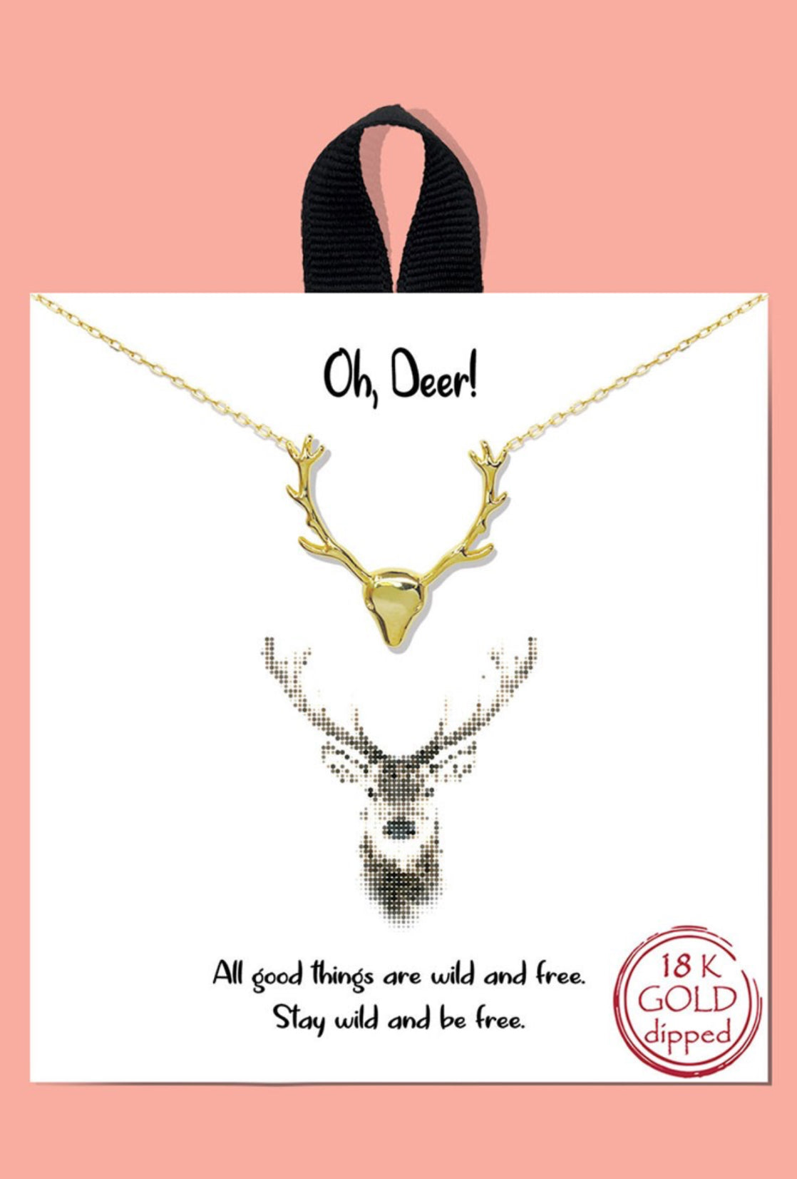 Oh Deer Pendant Necklace