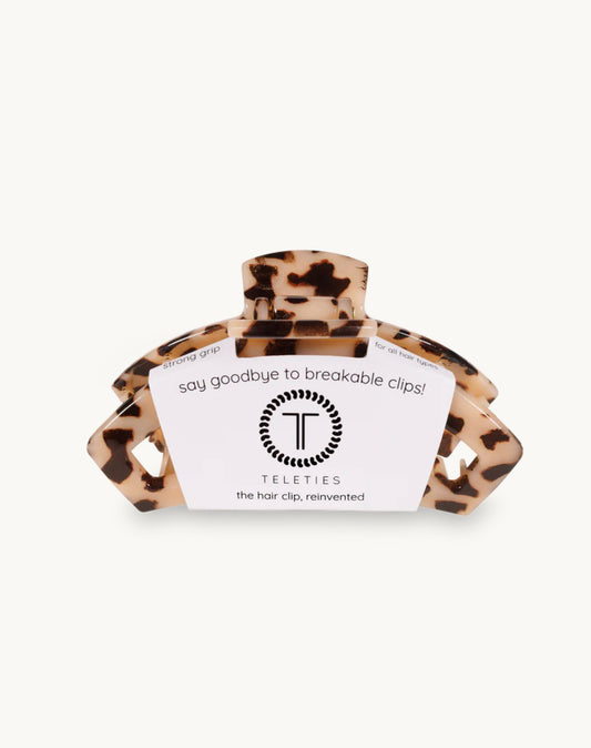 Open Blonde Tortoise Medium Teletie Clip
