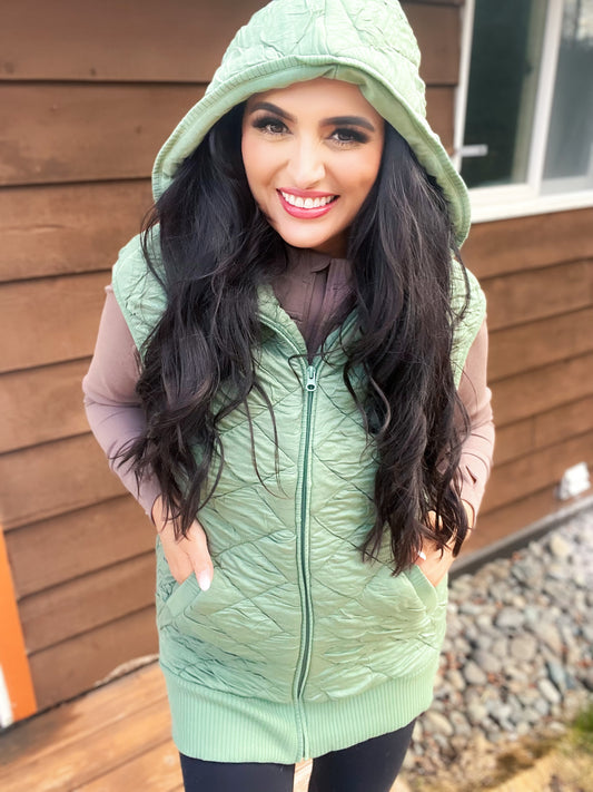 Real Connections vest - sage